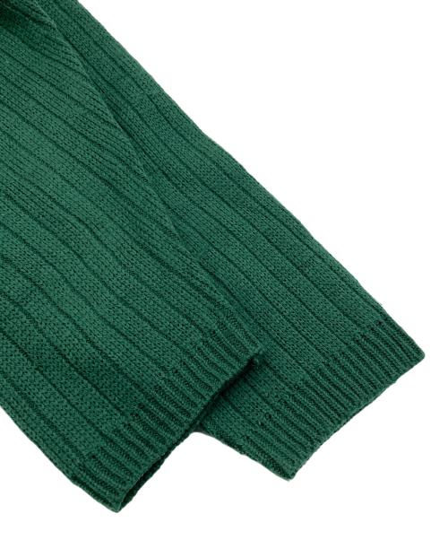 KOMAN SPORTS（コーマンスポーツ）KOMAN SPORTS (コーマンスポーツ) スウェード切替ニット グリーン サイズ:XXLの古着・服飾アイテム