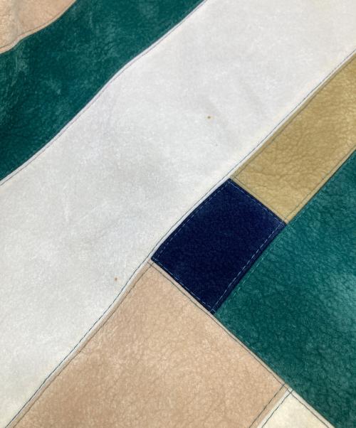 KOMAN SPORTS（コーマンスポーツ）KOMAN SPORTS (コーマンスポーツ) スウェード切替ニット グリーン サイズ:XXLの古着・服飾アイテム