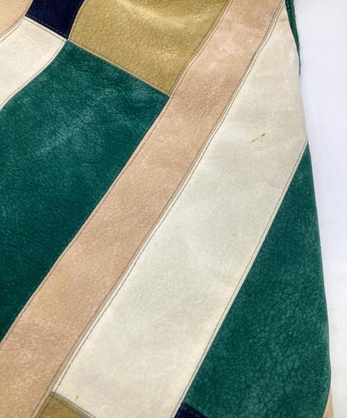 KOMAN SPORTS（コーマンスポーツ）KOMAN SPORTS (コーマンスポーツ) スウェード切替ニット グリーン サイズ:XXLの古着・服飾アイテム