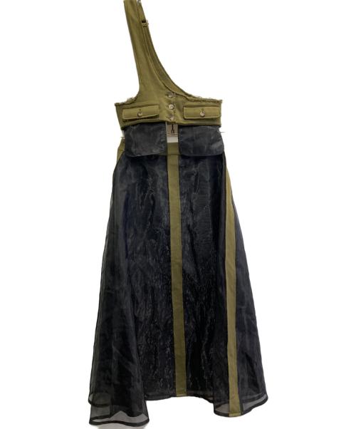 Ameri（アメリ）AMERI (アメリ) ワンショルダーシアースカート グリーン サイズ:Sの古着・服飾アイテム