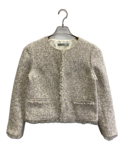 theory luxe（セオリーリュクス）theory luxe (セオリーリュクス) LIGHT TWEED LUMIE JACKET ベージュ サイズ:38の古着・服飾アイテム