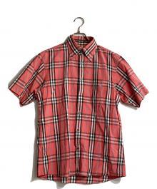 BURBERRY BLACK LABEL（バーバリーブラックレーベル）の古着「ノバチェックSSシャツ」｜ピンク