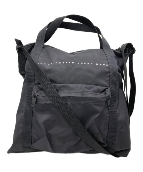 PORTER（ポーター）PORTER (ポーター) FLAT 2WAYショルダーバッグ ブラックの古着・服飾アイテム