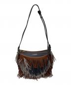 J&M DAVIDSONジェイ＆エム デヴィッドソン）の古着「フリンジショルダーバッグ/MINI FIESTA」｜グレー×ブラウン