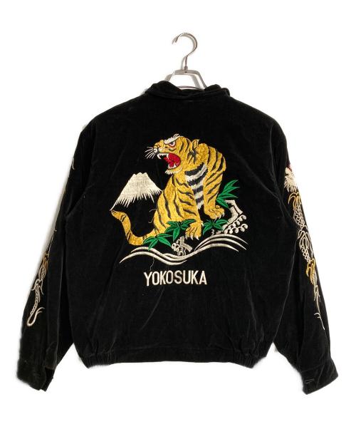 USED（ユーズド）USED (ユーズド) ベロア刺繍スカジャン ブラック サイズ:FREEの古着・服飾アイテム