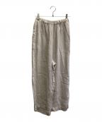 ゴーシュゴーシュ）の古着「リネンワイドパンツ」｜ベージュ