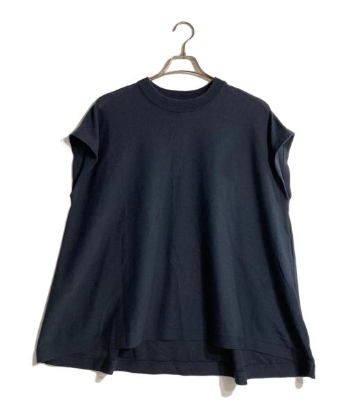 Curensology（カレンソロジー）Curensology (カレンソロジー) ニットフレアトップス ネイビー サイズ:Fの古着・服飾アイテム