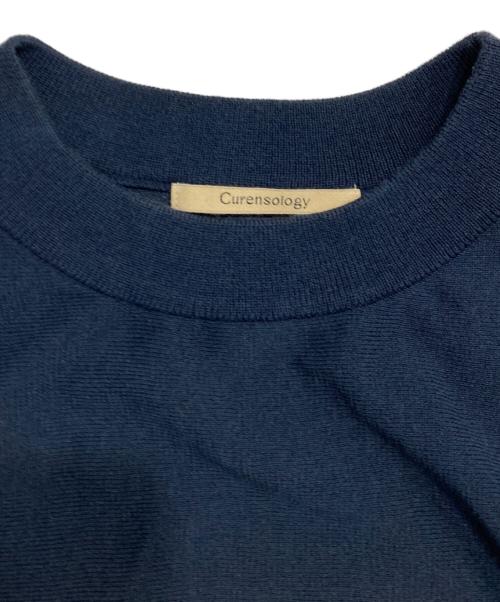 Curensology（カレンソロジー）Curensology (カレンソロジー) ニットフレアトップス ネイビー サイズ:Fの古着・服飾アイテム