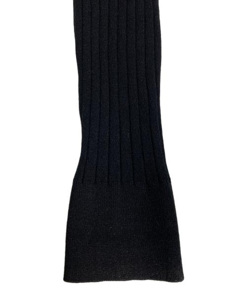 SOEJU（ソージュ）SOEJU (ソージュ) ワイドリブVネックカーディガン ブラック サイズ:FREEの古着・服飾アイテム