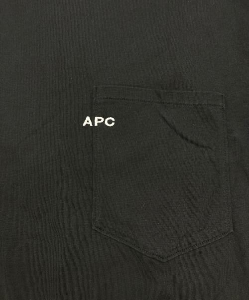 A.P.C.（アーペーセー）A.P.C. (アーペーセー) ポケット エンブレム Tシャツ ブラック サイズ:Mの古着・服飾アイテム