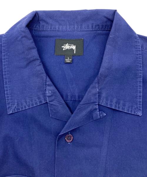 stussy（ステューシー）stussy (ステューシー) 開襟シャツ ネイビー サイズ:Lの古着・服飾アイテム