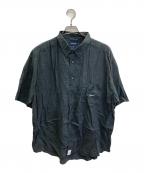 DESCENDANTディセンダント）の古着「リヨセル混オーバーサイズシャツ」｜ネイビー
