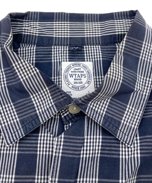 WTAPS（ダブルタップス）WTAPS (ダブルタップス) チェックシャツ ブルー×ホワイト サイズ:Lの古着・服飾アイテム