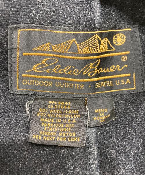 Eddie Bauer（エディーバウアー）Eddie Bauer (エディーバウアー) 90's USA製ウールコート ブラック サイズ:Mの古着・服飾アイテム
