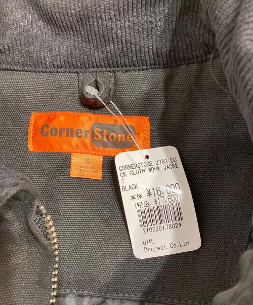corner stone（コーナー ストーン）CORNER STONE (コーナー ストーン) Duck Cloth Work Jacket ブラック サイズ:S 未使用品の古着・服飾アイテム