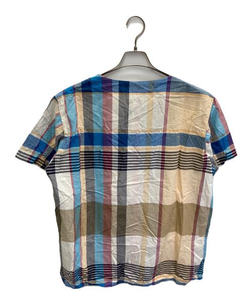 Engineered Garments（エンジニアドガーメンツ）Engineered Garments (エンジニアードガーメンツ) プルオーバーチェックシャツ ブルー サイズ:Lの古着・服飾アイテム