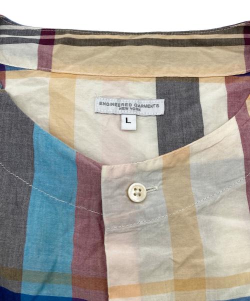 Engineered Garments（エンジニアドガーメンツ）Engineered Garments (エンジニアードガーメンツ) プルオーバーチェックシャツ ブルー サイズ:Lの古着・服飾アイテム