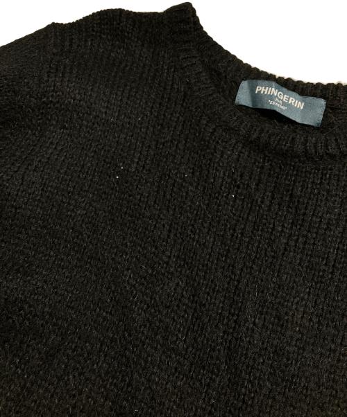 PHINGERIN（フィンガリン）PHINGERIN (フィンガリン) MOHAIR KNIT PLANE ブラック サイズ:Mの古着・服飾アイテム