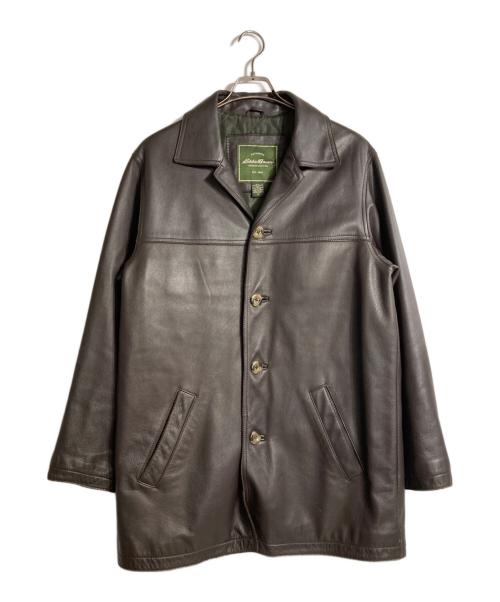 Eddie Bauer（エディーバウアー）Eddie Bauer (エディーバウアー) カウレザーカーコート ブラウン サイズ:Mの古着・服飾アイテム