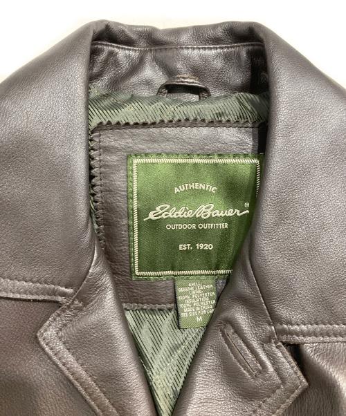 Eddie Bauer（エディーバウアー）Eddie Bauer (エディーバウアー) カウレザーカーコート ブラウン サイズ:Mの古着・服飾アイテム