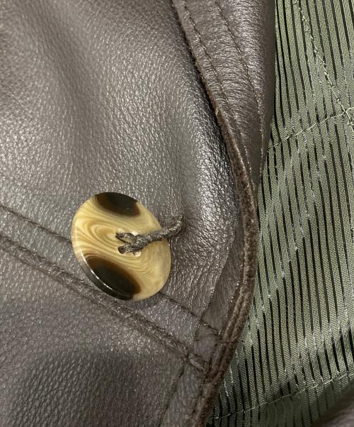 Eddie Bauer（エディーバウアー）Eddie Bauer (エディーバウアー) カウレザーカーコート ブラウン サイズ:Mの古着・服飾アイテム