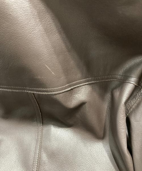 Eddie Bauer（エディーバウアー）Eddie Bauer (エディーバウアー) カウレザーカーコート ブラウン サイズ:Mの古着・服飾アイテム