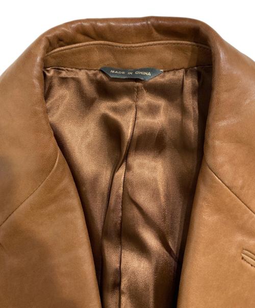 BANANA REPUBLIC（バナナリパブリック）BANANA REPUBLIC (バナナリパブリック) 00s レザーテーラードジャケット ブラウン サイズ:40の古着・服飾アイテム