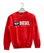 DIESELディーゼル）の古着「ロゴ刺繍スウェット」｜レッド