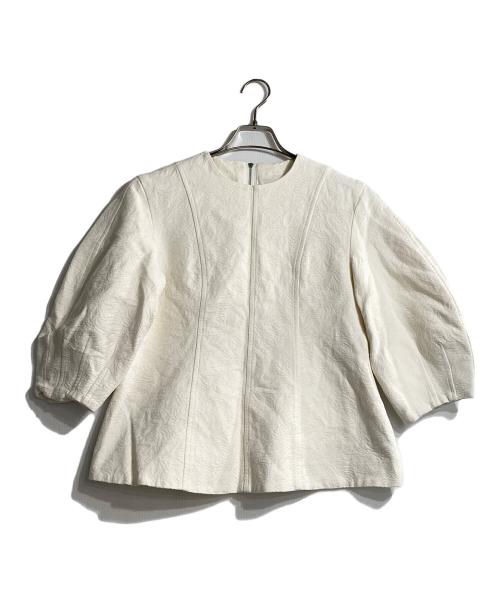 Mila Owen（ミラオーウェン）Mila Owen (ミラオーウェン) 構築袖ボリュームトップス×パンツSETUP ホワイト サイズ:1の古着・服飾アイテム