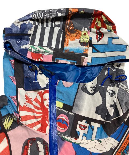 Bohemians（ボヘミアンズ）Bohemians (ボヘミアンズ) tadanori yokoo (タダノリヨコオ) 総柄マウンテンパーカー ブルー サイズ:Mの古着・服飾アイテム