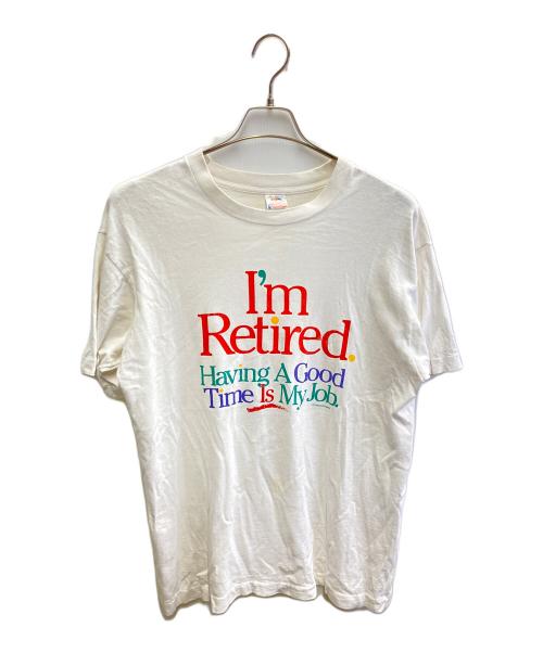 FRUIT OF THE LOOM（フルーツオブザルーム）FRUIT OF THE LOOM (フルーツオブザルーム) 80s Print Tee ホワイト サイズ:Lの古着・服飾アイテム