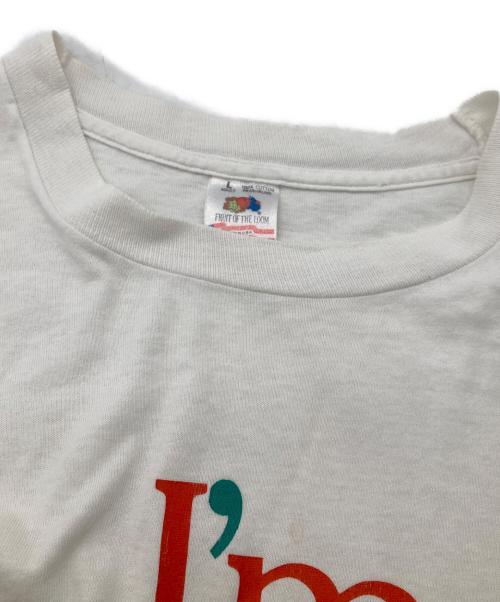 FRUIT OF THE LOOM（フルーツオブザルーム）FRUIT OF THE LOOM (フルーツオブザルーム) 80s Print Tee ホワイト サイズ:Lの古着・服飾アイテム