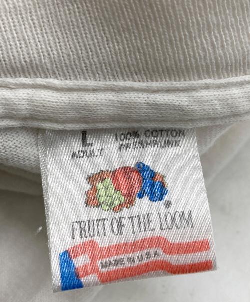 FRUIT OF THE LOOM（フルーツオブザルーム）FRUIT OF THE LOOM (フルーツオブザルーム) 80s Print Tee ホワイト サイズ:Lの古着・服飾アイテム