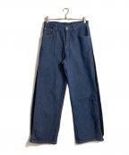 YENNイエン）の古着「SIDE PLEATED DENIM」｜インディゴ