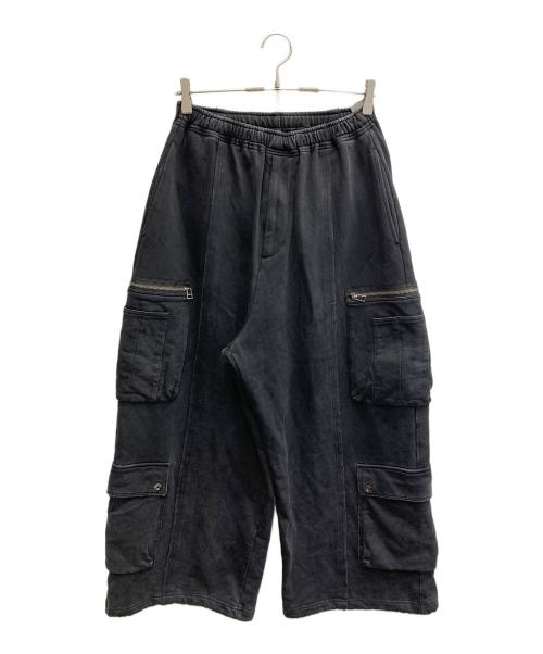 HARE（ハレ）HARE (ハレ) ピグメントスウェットカーゴパンツ ブラック サイズ:Sの古着・服飾アイテム