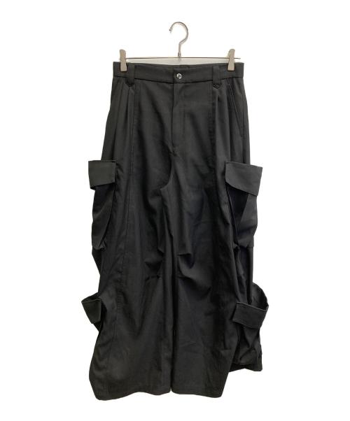 HARE（ハレ）HARE (ハレ) ダブルポケットカーゴパンツ ブラック サイズ:Sの古着・服飾アイテム