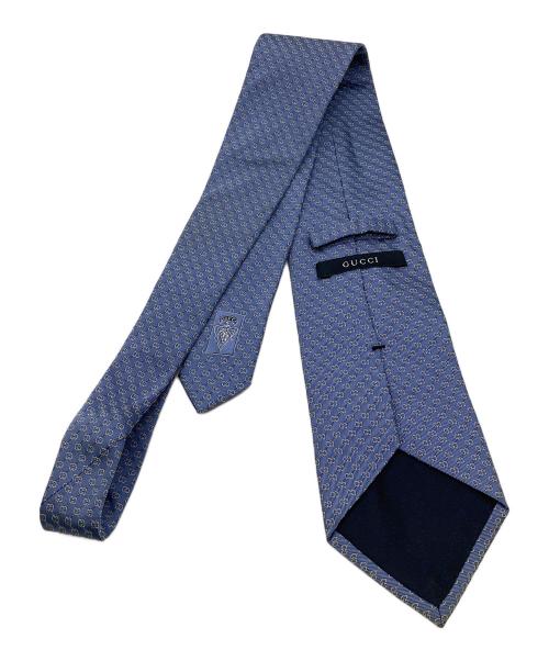 GUCCI（グッチ）GUCCI (グッチ) GG柄シルクネクタイ ブルー サイズ:無の古着・服飾アイテム