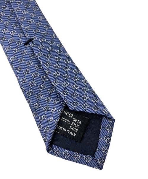 GUCCI（グッチ）GUCCI (グッチ) GG柄シルクネクタイ ブルー サイズ:無の古着・服飾アイテム