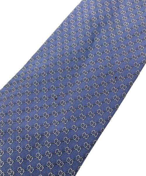 GUCCI（グッチ）GUCCI (グッチ) GG柄シルクネクタイ ブルー サイズ:無の古着・服飾アイテム