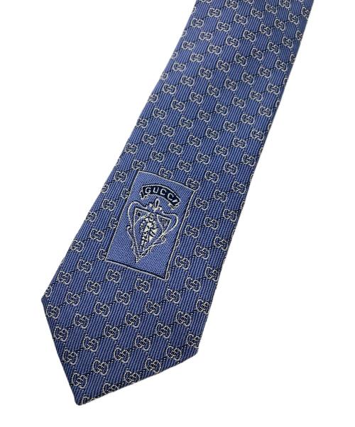GUCCI（グッチ）GUCCI (グッチ) GG柄シルクネクタイ ブルー サイズ:無の古着・服飾アイテム