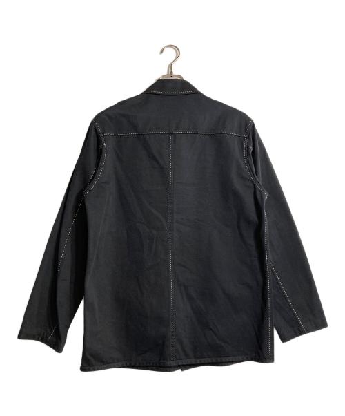 PAUL SMITH（ポールスミス）Paul Smith (ポールスミス) ステッチ デザインカバーオール ブラック サイズ:Lの古着・服飾アイテム