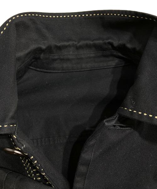 PAUL SMITH（ポールスミス）Paul Smith (ポールスミス) ステッチ デザインカバーオール ブラック サイズ:Lの古着・服飾アイテム