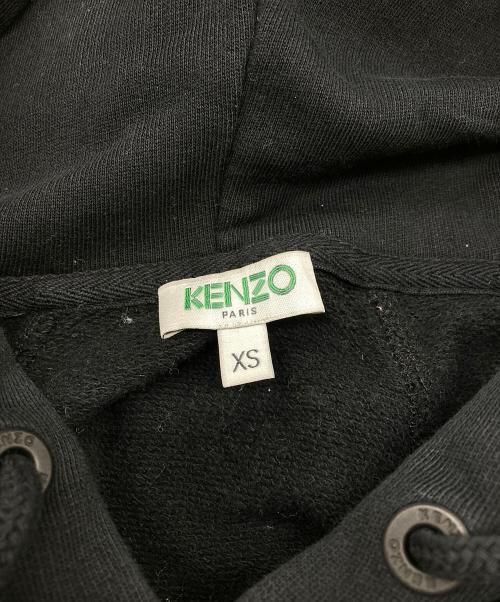 KENZO（ケンゾー）KENZO (ケンゾー) フラワーロゴ刺繍フーディー ブラック サイズ:XSの古着・服飾アイテム