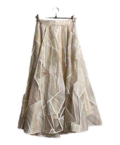 Mystrada（マイストラーダ）Mystrada (マイストラーダ) ステンドグラスオパールスカート ベージュ サイズ:38の古着・服飾アイテム