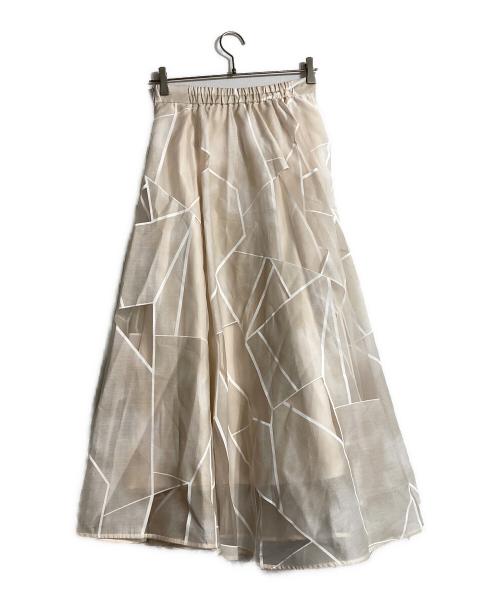 Mystrada（マイストラーダ）Mystrada (マイストラーダ) ステンドグラスオパールスカート ベージュ サイズ:38の古着・服飾アイテム