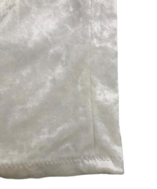 edit.for lulu（エディットフォールル）edit.for LuLu (エディットフォールル) abc ベロアストレッチタイトスカート ホワイト サイズ:34の古着・服飾アイテム