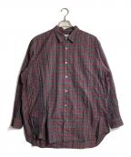 COMME des GARCONS HOMMEコムデギャルソン オム）の古着「アーカイブチェックシャツ」｜グリーン×レッド