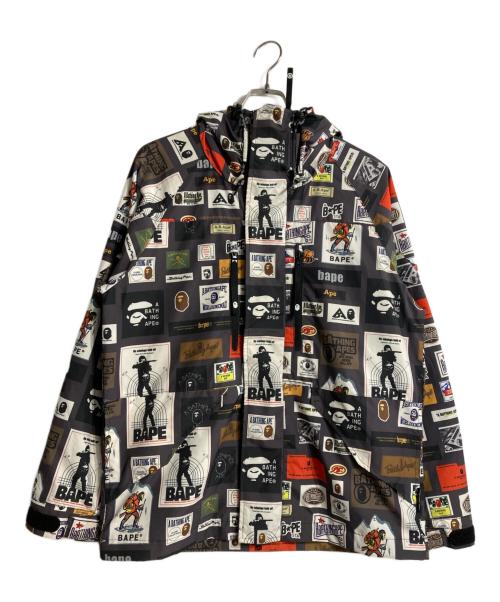 A BATHING APE（ア ベイシング エイプ）A BATHING APE (ア ベイシング エイプ) MULTI LABEL HOODIE JACKET グレー サイズ:Ｌの古着・服飾アイテム