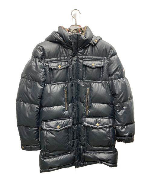 BURBERRY BLACK LABEL（バーバリーブラックレーベル）BURBERRY BLACK LABEL (バーバリーブラックレーベル) フーデットダウンコート ブラック サイズ:Lの古着・服飾アイテム