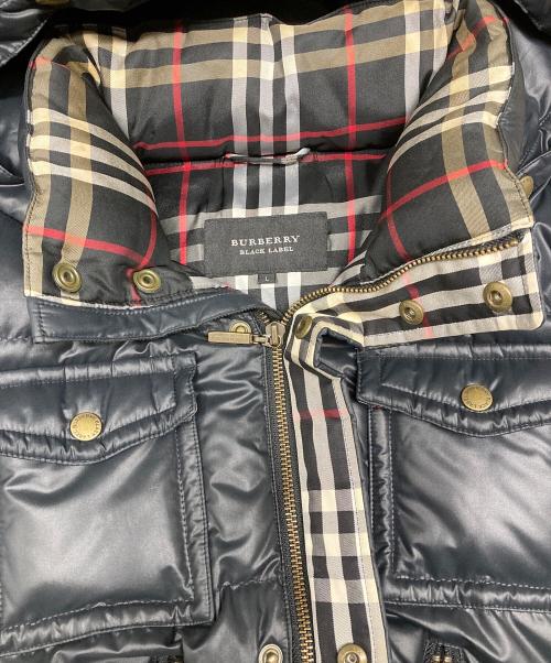 BURBERRY BLACK LABEL（バーバリーブラックレーベル）BURBERRY BLACK LABEL (バーバリーブラックレーベル) フーデットダウンコート ブラック サイズ:Lの古着・服飾アイテム